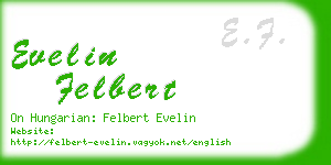 evelin felbert business card